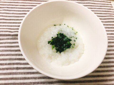 【離乳食中期】小松菜と7倍粥